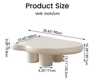 Tavolino da soggiorno bianco e arancione