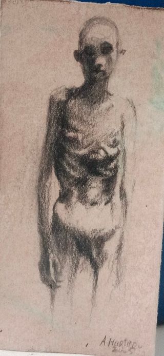 Cuadro Carbón Figura Humana