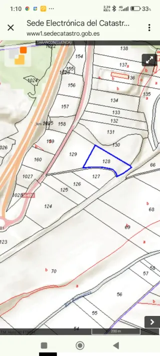 En Tarancón terreno 1 € m2 y a 2 kms de Tarancón.