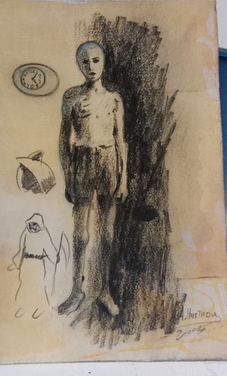 Dibujo a carbón Figura Humana 2005