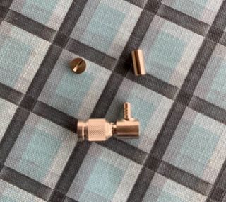 CONNETTORE RF COMPEL DIN 1.0/2.3 AD ANGOLO RETTO