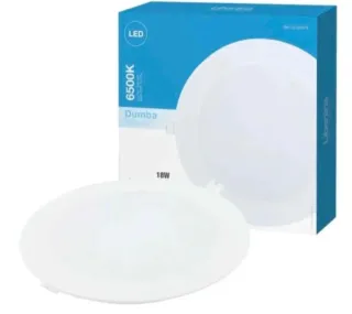 Pack de diez focos LED empotrables de luz fría.