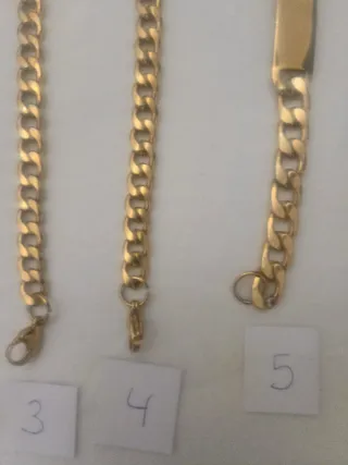 Pulseras chapadas en oro anchas