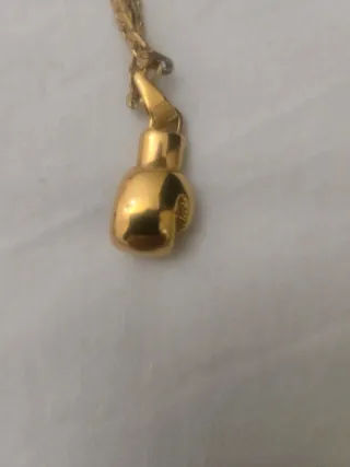 Colgante Guantes Boxeo Chapado Oro