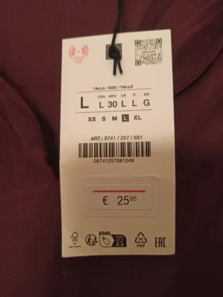 Camisa Zara manga abullonada