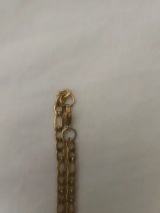 Colgante con cadena chapado oro de 60cm de largo