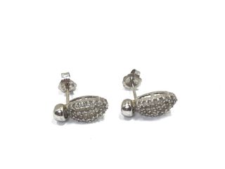 pendientes oro 18k con piedra con diamante
