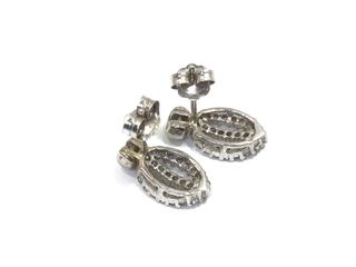 pendientes oro 18k con piedra con diamante