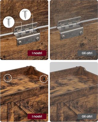 Baúl, Banco de Almacenamiento, Puff Organizador Con 2 Bisagras de Seguridad, Zapatero, Estilo Rústico, 40 X 100 X 46 Cm, para Pasillo, Dormitorio, Sala de Estar, Marrón Vintage LSB060T01