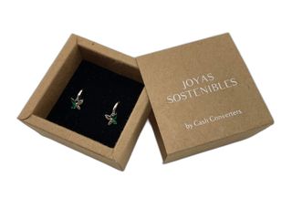 argollas plata 925mm con piedra con circonita