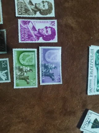 Lote 11 sellos Sáhara Español 1953-1956