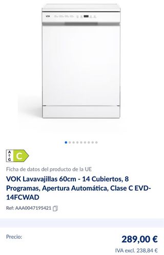 LAVAVAJILLAS MARCA VOK