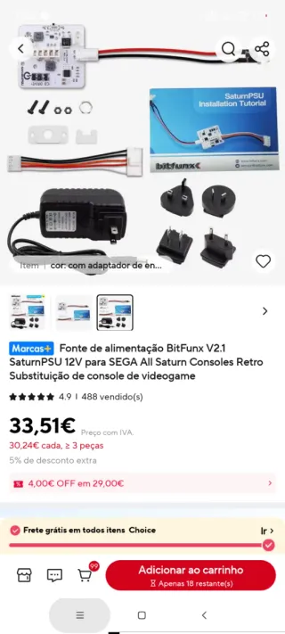 Fonte SaturnPSU BitFunx V2.1 12V