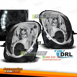 Faros delanteros cromados para Alfa Romeo Mito 08