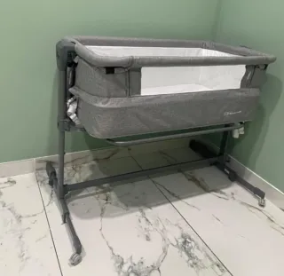 Cuna colecho Kinderkraft gris