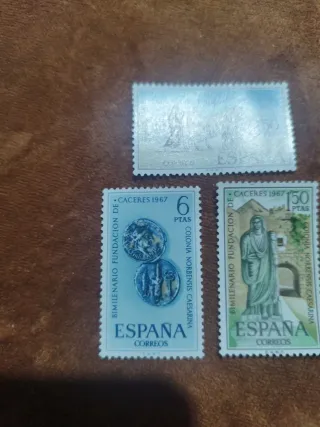 3 Sellos España Caceres 1967