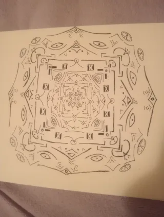 Arte Mandala Dibujo Hecho a Mano