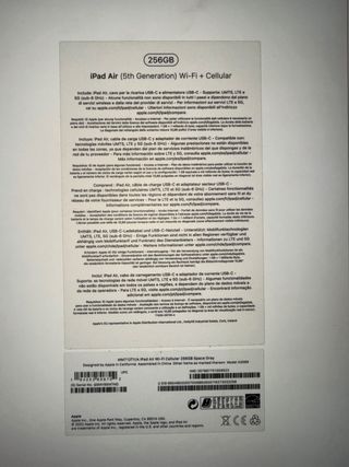 iPad Air 5 2022 Grigio/Argento WIFI + CELLULAR