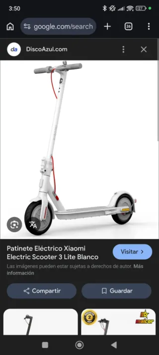 Patinete Eléctrico Xiaomi 3 Lite Blanco