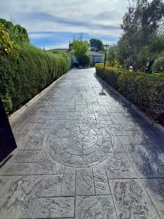 Pavimento de hormigón impreso