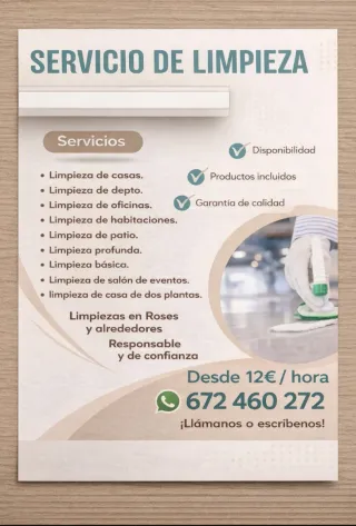 Servicio de limpieza.