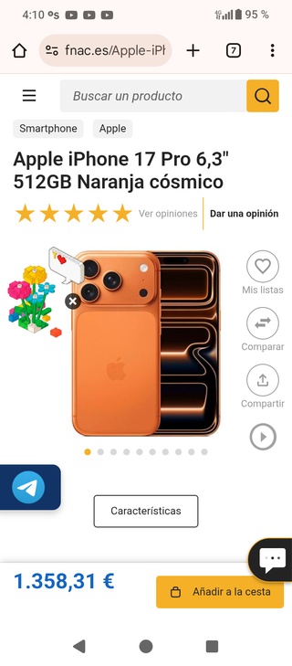 iPhone 17 Pro 512GB Naranja Nuevo