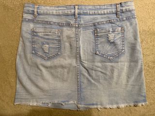 Minifalda vaquera Kiwi desgastada