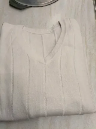 Pullover Uomo Cotone Bianco