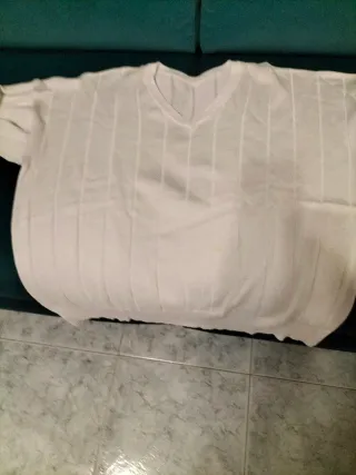 Pullover Uomo Cotone Bianco