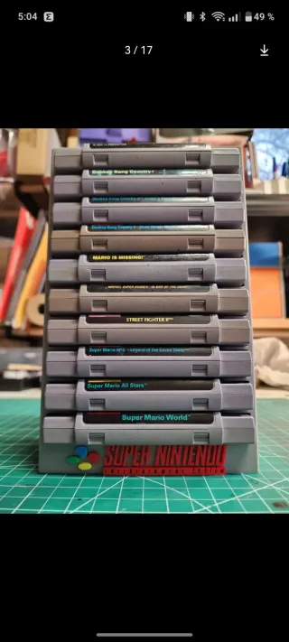 Expositor Cartuchos Super Nintendo SNES