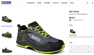 Zapatos Sparco INDY TEXAS S1PS SR FO LG