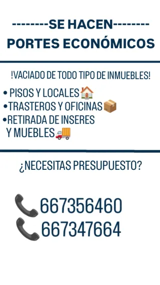 Mudanzas de todo tipo, llámenos para su consulta