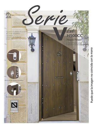 PUERTA ACORAZADA NOGAL RUSTICA