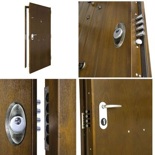 PUERTA ACORAZADA NOGAL RUSTICA