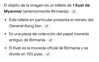 Billete de 1 Kyat de Myanmar