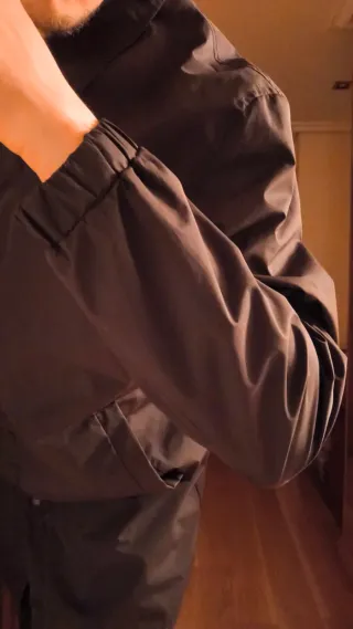 Abrigo Largo Hombre Negro Gabardina