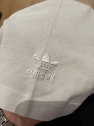 Camiseta Adidas Blanca y Negra Talla S Unisex