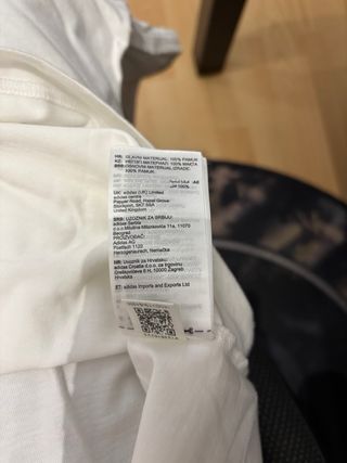 Camiseta Adidas Blanca y Negra Talla S Unisex