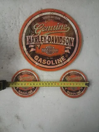 Set 3 Adesivi Harley Davidson Genuine Gasoline