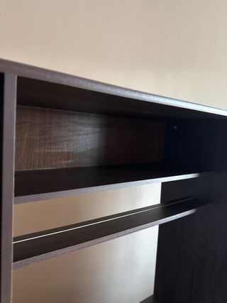 Mueble salón Conforama vitrinas madera y cristal