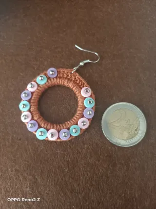 Pendientes Aro Crochet Multicolor
