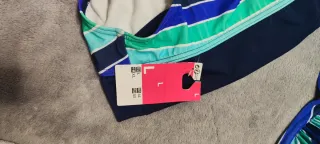 Bikini a rayas azul y verde talla L