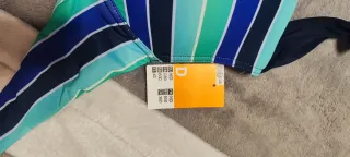 Bikini a rayas azul y verde talla L