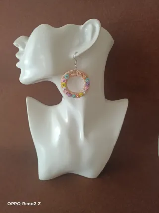 Pendientes Aro Crochet Multicolor