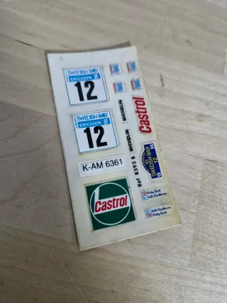 Scalextric adhesivos toyota celica Rally