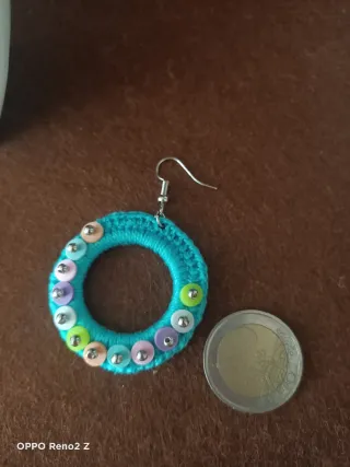 Pendientes Aro Crochet Multicolor