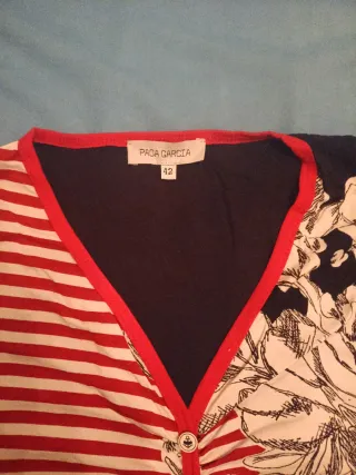 Jersey mujer rayas y flores