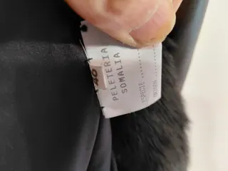 Chaquetón Piel Negro Señora Talla 46 Somalia