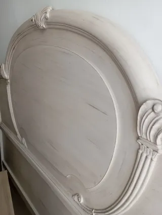 Cabecero de madera romántico yute