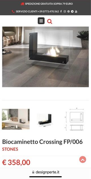 Biocaminetto STONES Crossing